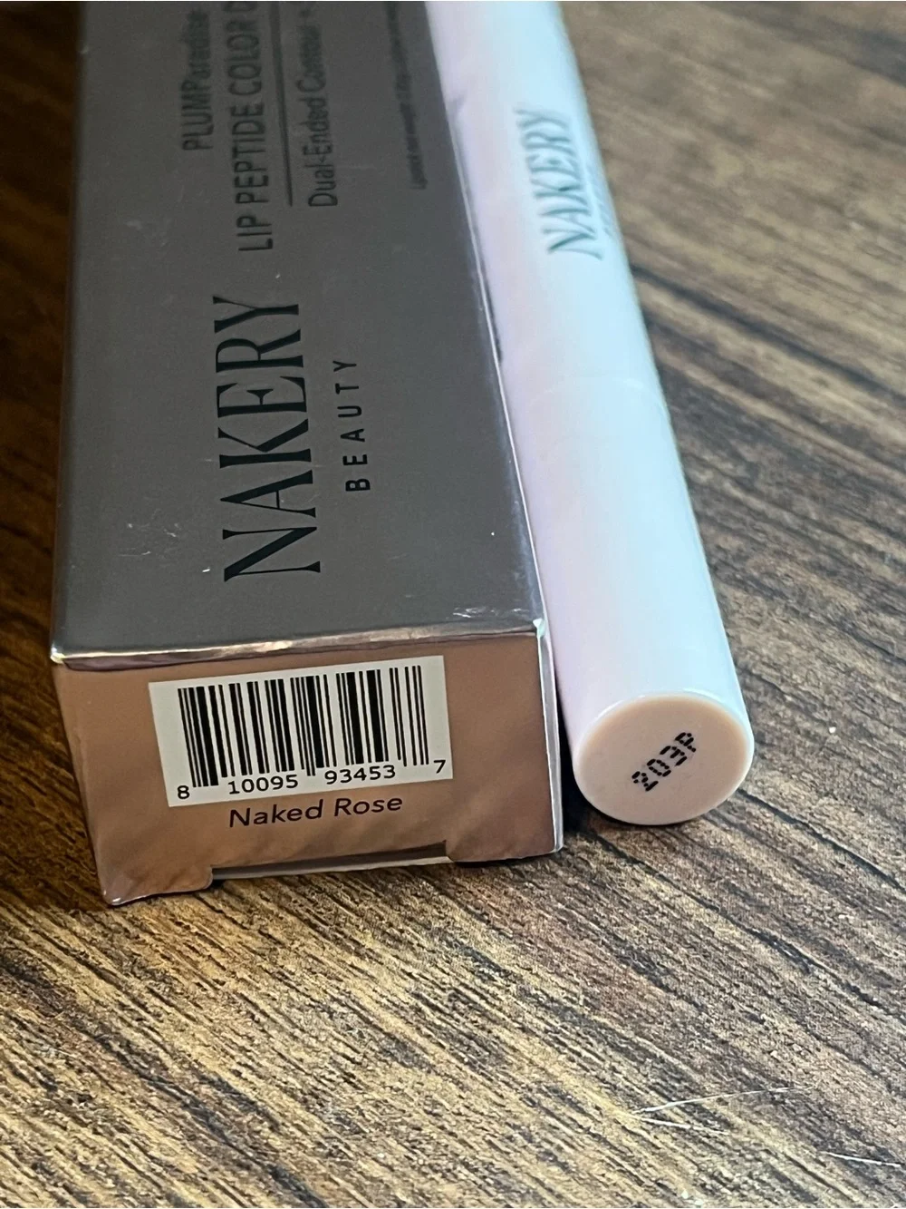 Nakery Beauty Lip Peptide Color Drench Lipstick and Liner— Naked Rose